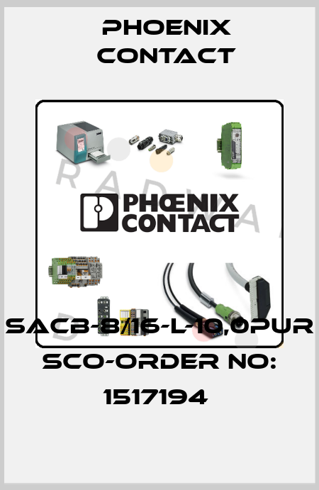 SACB-8/16-L-10,0PUR SCO-ORDER NO: 1517194  Phoenix Contact