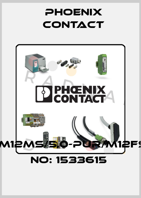 SAC-5P-M12MS/5,0-PUR/M12FS-ORDER NO: 1533615  Phoenix Contact