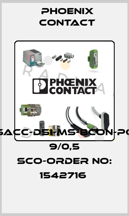 SACC-DSI-MS-8CON-PG 9/0,5 SCO-ORDER NO: 1542716  Phoenix Contact