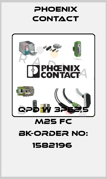 QPD W 3PE2,5 M25 FC BK-ORDER NO: 1582196  Phoenix Contact