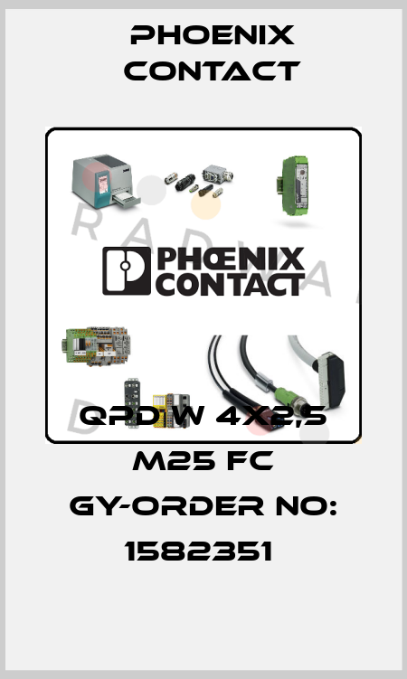 QPD W 4X2,5 M25 FC GY-ORDER NO: 1582351  Phoenix Contact