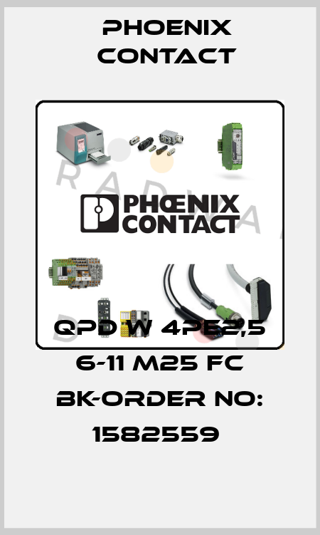 QPD W 4PE2,5 6-11 M25 FC BK-ORDER NO: 1582559  Phoenix Contact