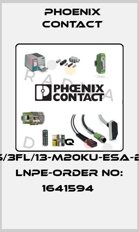 Q 1,5/3FL/13-M20KU-ESA-BK LNPE-ORDER NO: 1641594  Phoenix Contact