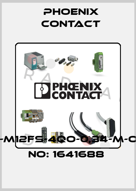 SACC-M12FS-4QO-0,34-M-ORDER NO: 1641688  Phoenix Contact