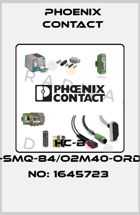 HC-B 24-SMQ-84/O2M40-ORDER NO: 1645723  Phoenix Contact
