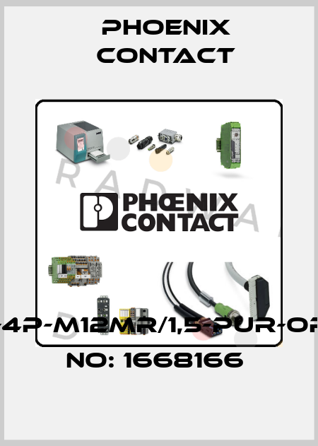 SAC-4P-M12MR/1,5-PUR-ORDER NO: 1668166  Phoenix Contact