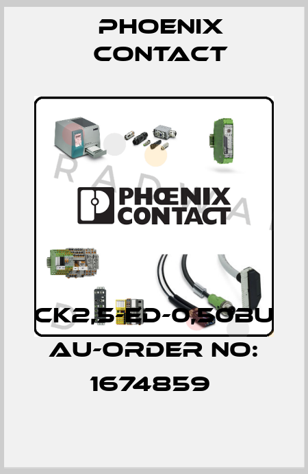 CK2,5-ED-0,50BU AU-ORDER NO: 1674859  Phoenix Contact