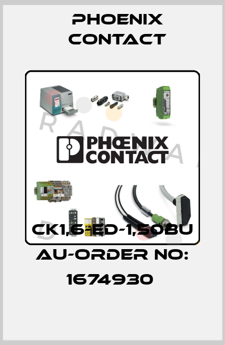 CK1,6-ED-1,50BU AU-ORDER NO: 1674930  Phoenix Contact