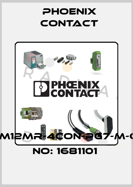 SACC-M12MR-4CON-PG7-M-ORDER NO: 1681101  Phoenix Contact