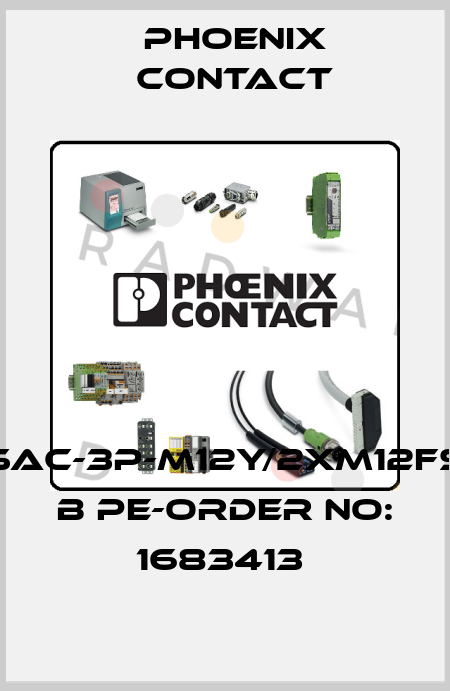 SAC-3P-M12Y/2XM12FS B PE-ORDER NO: 1683413  Phoenix Contact