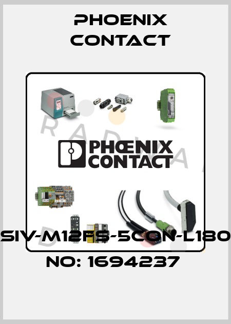 SACC-DSIV-M12FS-5CON-L180-ORDER NO: 1694237  Phoenix Contact