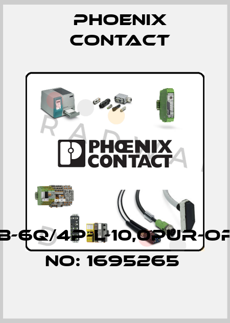 SACB-6Q/4P-L-10,0PUR-ORDER NO: 1695265  Phoenix Contact