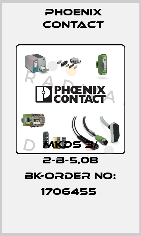 MKDS 3/ 2-B-5,08 BK-ORDER NO: 1706455  Phoenix Contact