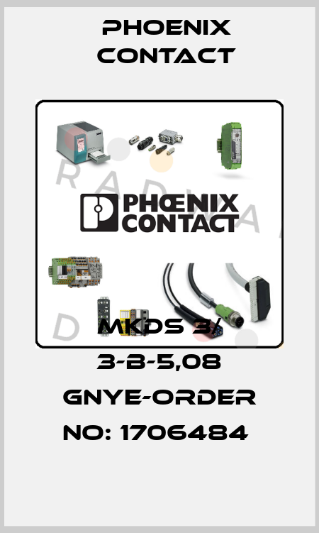 MKDS 3/ 3-B-5,08 GNYE-ORDER NO: 1706484  Phoenix Contact