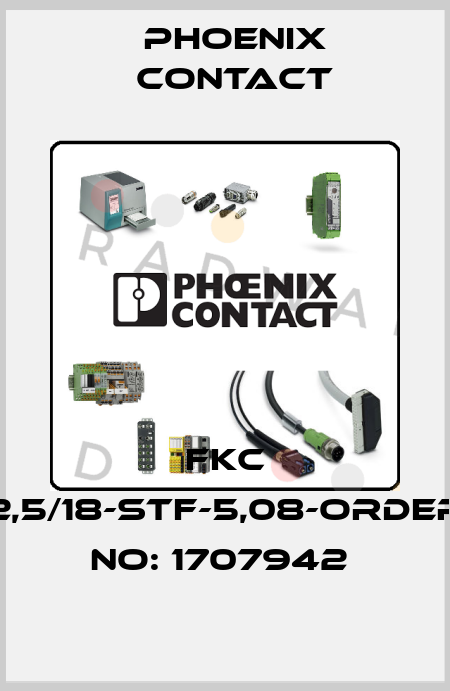 FKC 2,5/18-STF-5,08-ORDER NO: 1707942  Phoenix Contact