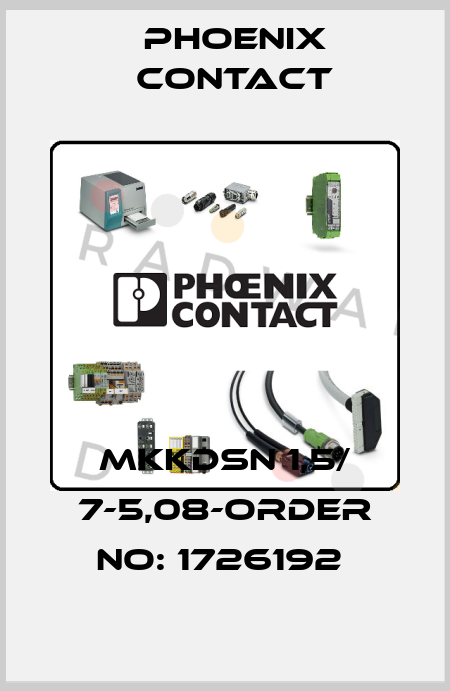 MKKDSN 1,5/ 7-5,08-ORDER NO: 1726192  Phoenix Contact