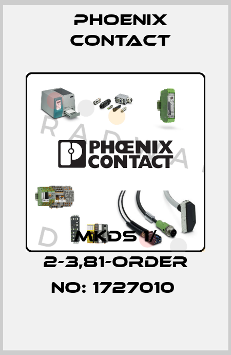 MKDS 1/ 2-3,81-ORDER NO: 1727010  Phoenix Contact