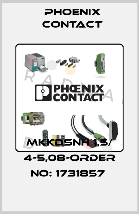 MKKDSNH 1,5/ 4-5,08-ORDER NO: 1731857  Phoenix Contact