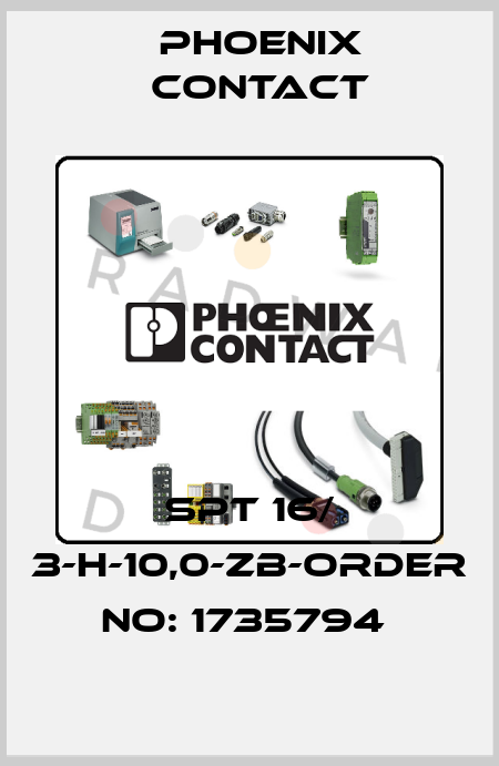 SPT 16/ 3-H-10,0-ZB-ORDER NO: 1735794  Phoenix Contact