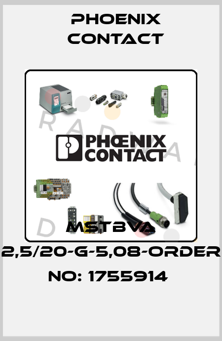 MSTBVA 2,5/20-G-5,08-ORDER NO: 1755914  Phoenix Contact