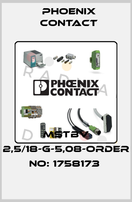 MSTBV 2,5/18-G-5,08-ORDER NO: 1758173  Phoenix Contact