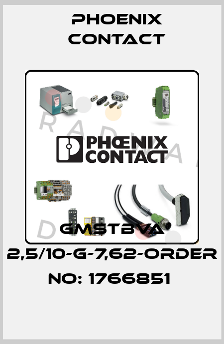 GMSTBVA 2,5/10-G-7,62-ORDER NO: 1766851  Phoenix Contact