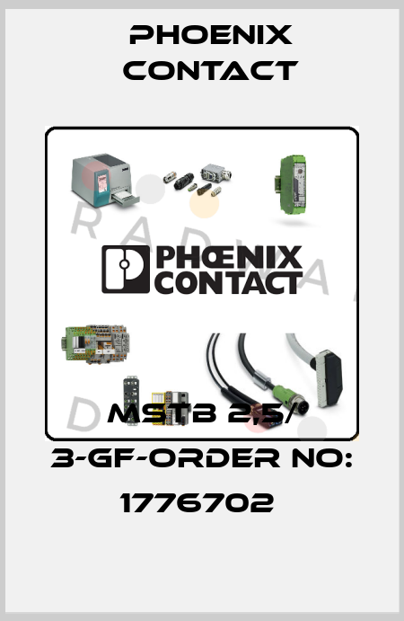 MSTB 2,5/ 3-GF-ORDER NO: 1776702  Phoenix Contact