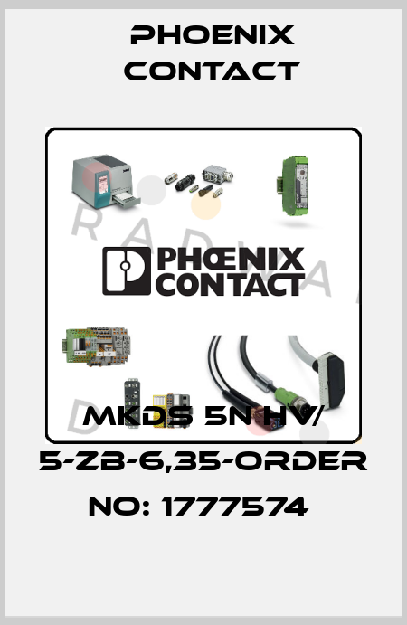 MKDS 5N HV/ 5-ZB-6,35-ORDER NO: 1777574  Phoenix Contact