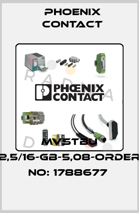 MVSTBU 2,5/16-GB-5,08-ORDER NO: 1788677  Phoenix Contact