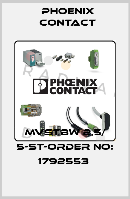 MVSTBW 2,5/ 5-ST-ORDER NO: 1792553  Phoenix Contact