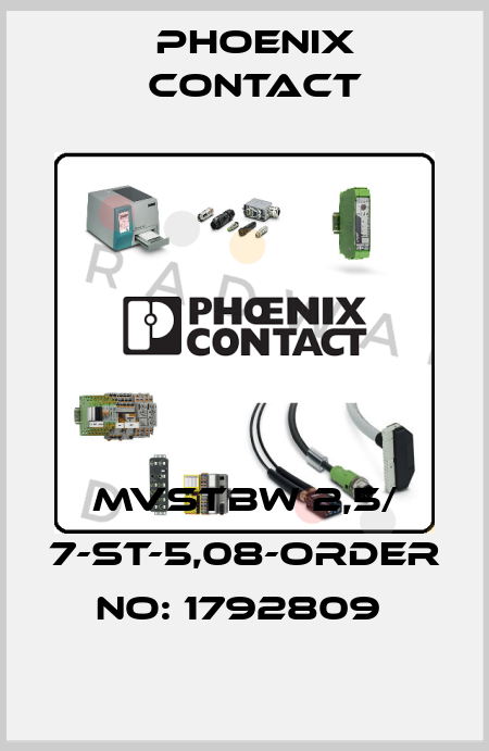 MVSTBW 2,5/ 7-ST-5,08-ORDER NO: 1792809  Phoenix Contact