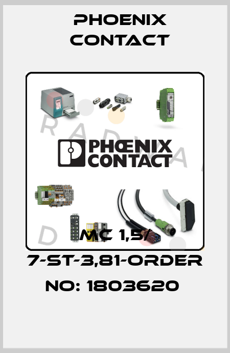 MC 1,5/ 7-ST-3,81-ORDER NO: 1803620  Phoenix Contact