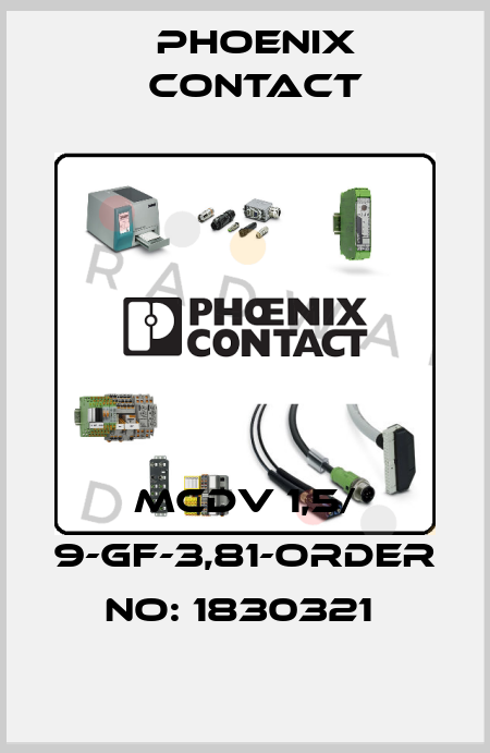 MCDV 1,5/ 9-GF-3,81-ORDER NO: 1830321  Phoenix Contact