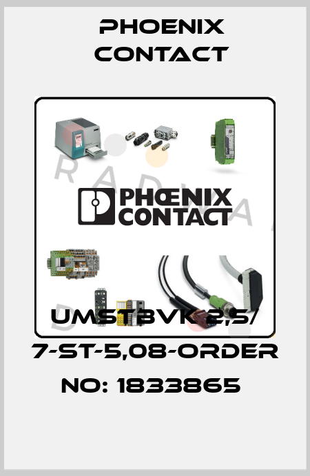 UMSTBVK 2,5/ 7-ST-5,08-ORDER NO: 1833865  Phoenix Contact