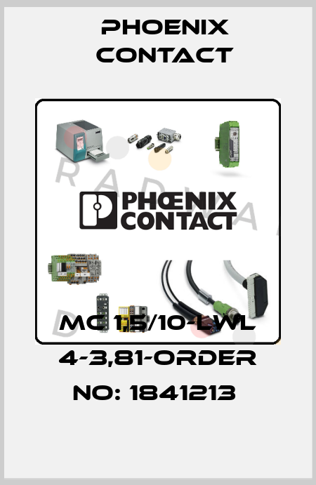 MC 1,5/10-LWL 4-3,81-ORDER NO: 1841213  Phoenix Contact