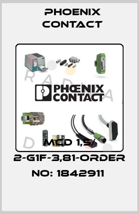 MCD 1,5/ 2-G1F-3,81-ORDER NO: 1842911  Phoenix Contact