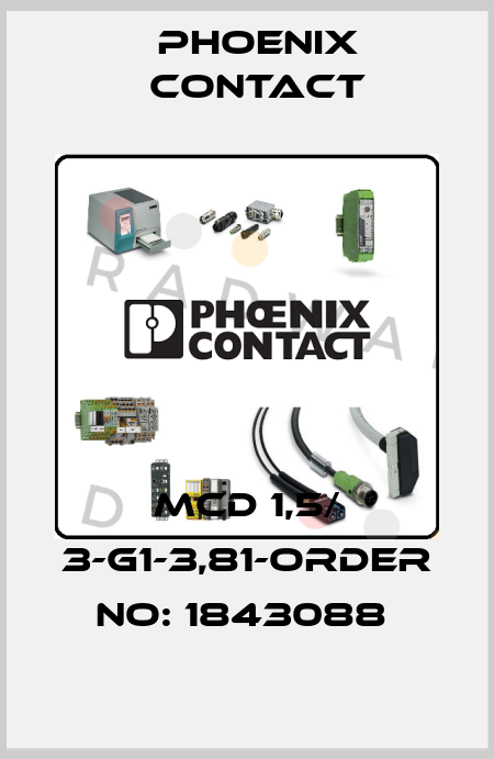 MCD 1,5/ 3-G1-3,81-ORDER NO: 1843088  Phoenix Contact