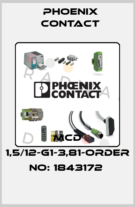 MCD 1,5/12-G1-3,81-ORDER NO: 1843172  Phoenix Contact