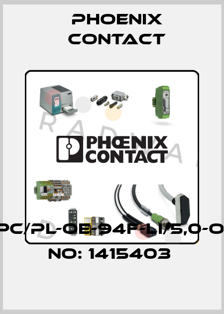 VS-PPC/PL-OE-94F-LI/5,0-ORDER NO: 1415403  Phoenix Contact