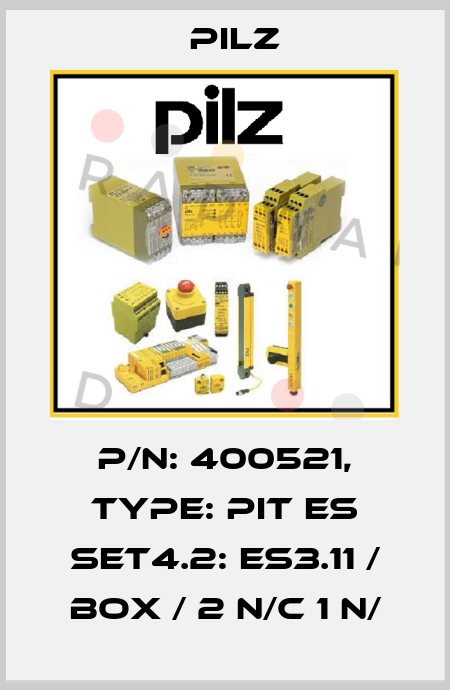 p/n: 400521, Type: PIT es Set4.2: es3.11 / box / 2 n/c 1 n/ Pilz