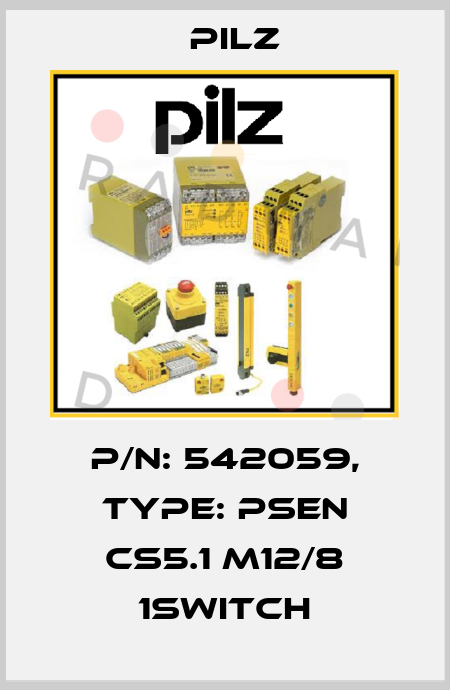 p/n: 542059, Type: PSEN cs5.1 M12/8 1switch Pilz