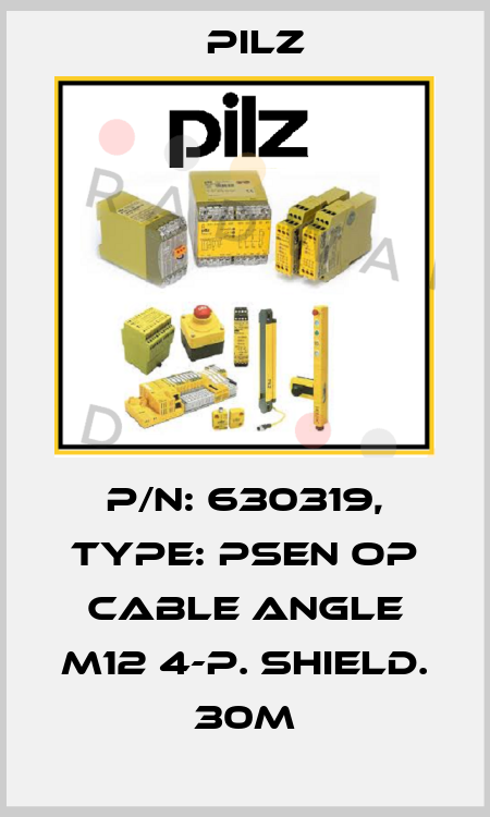p/n: 630319, Type: PSEN op cable angle M12 4-p. shield. 30m Pilz