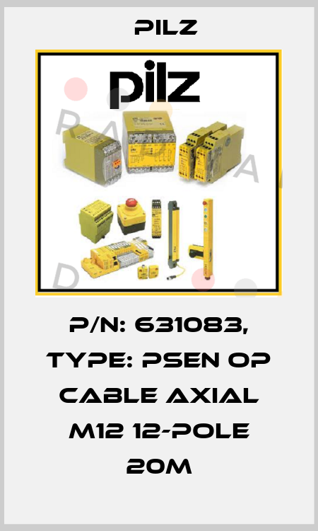 p/n: 631083, Type: PSEN op cable axial M12 12-pole 20m Pilz
