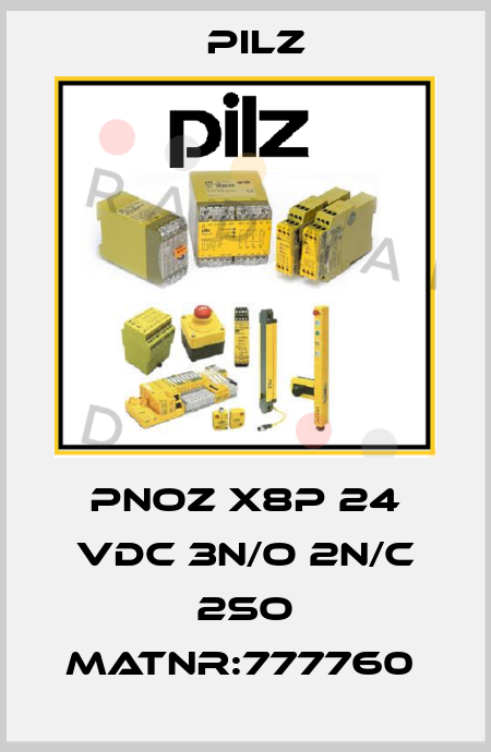 PNOZ X8P 24 VDC 3n/o 2n/c 2so MatNr:777760  Pilz