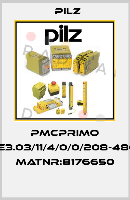 PMCprimo Drive3.03/11/4/0/0/208-480VAC MatNr:8176650  Pilz