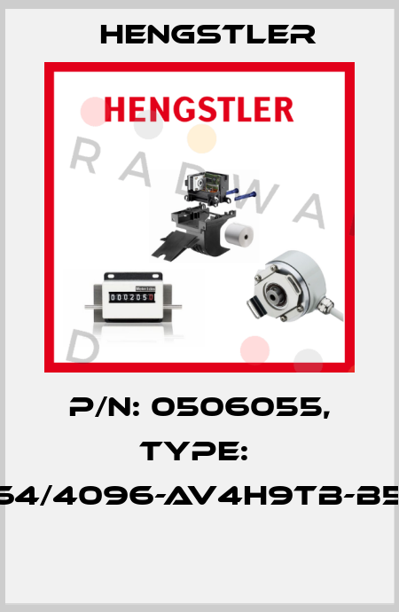 P/N: 0506055, Type:  RI64/4096-AV4H9TB-B5-O  Hengstler