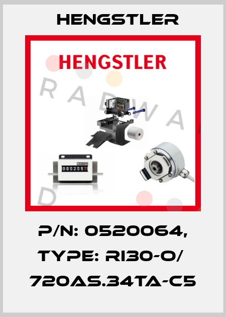 p/n: 0520064, Type: RI30-O/  720AS.34TA-C5 Hengstler