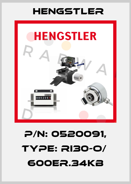 p/n: 0520091, Type: RI30-O/  600ER.34KB Hengstler