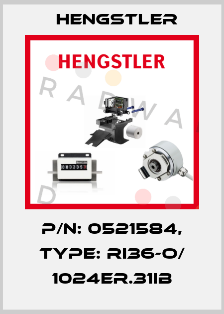 p/n: 0521584, Type: RI36-O/ 1024ER.31IB Hengstler