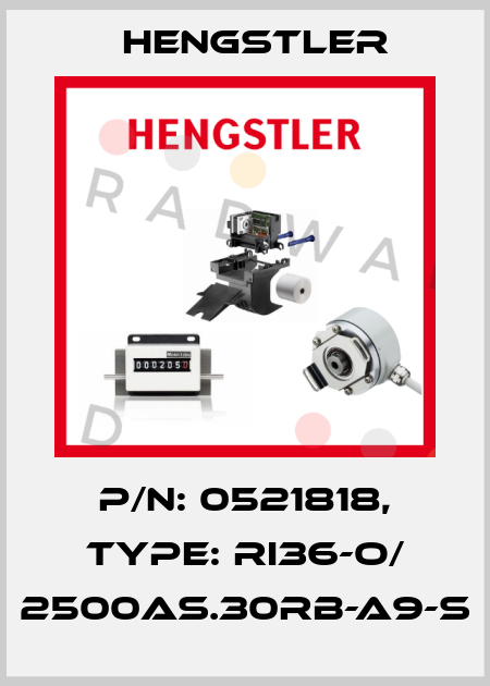 p/n: 0521818, Type: RI36-O/ 2500AS.30RB-A9-S Hengstler